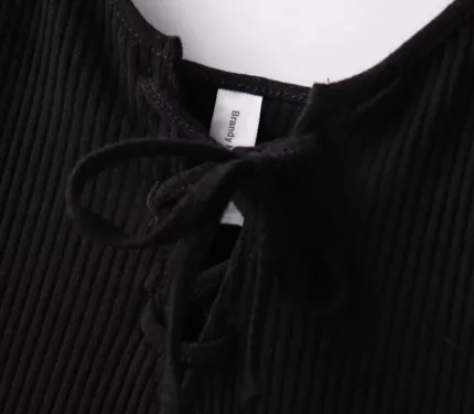Sexy little chest straps tying slits TOPS