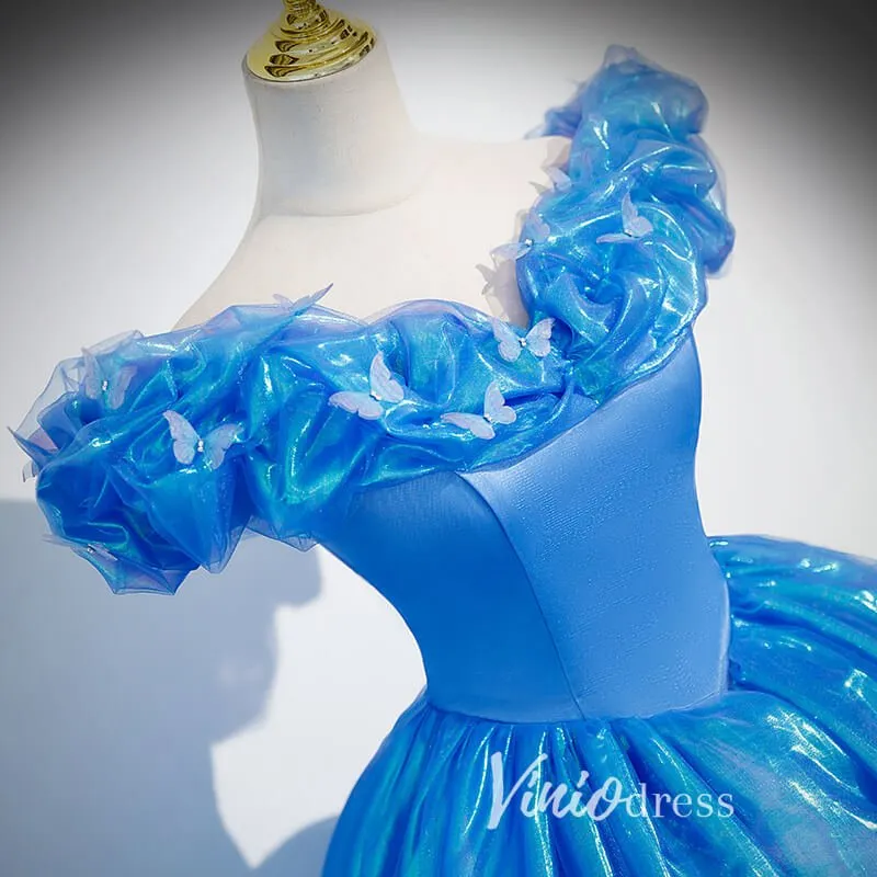 Shimmering Blue Off the Shoulder Quinceanera Dresses FD3535