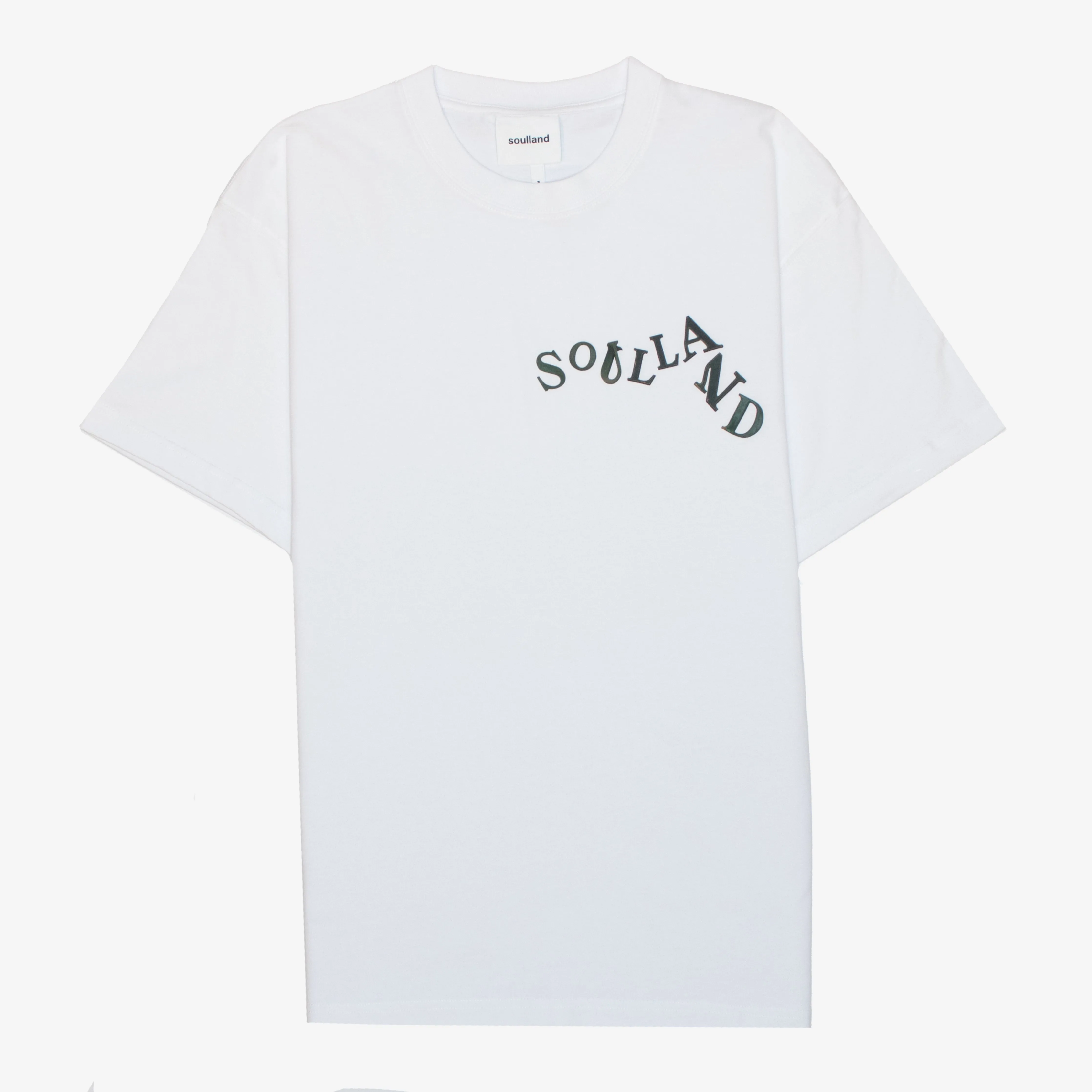 SOULLAND Metal Letters Logo T-shirt White