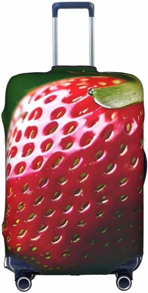 Strawberry Print Washable Suitcase Cover Protective Luggage Cover Anti Scratch Travel Gear Protector