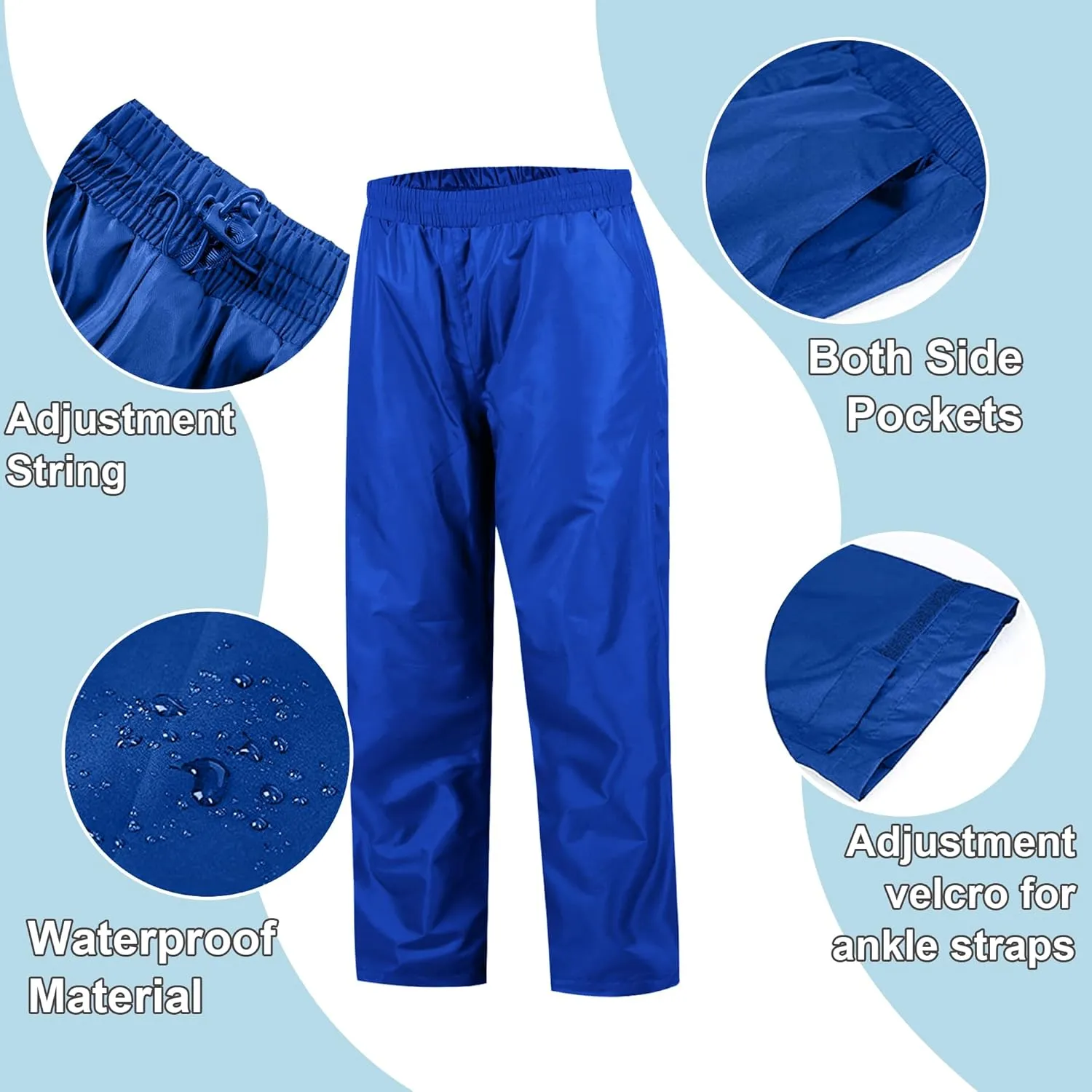 SWISSWELL Kids Rain Gear Boys Girls Youth Waterproof Rain Suit Breathable Reflective Raincoat and Pants