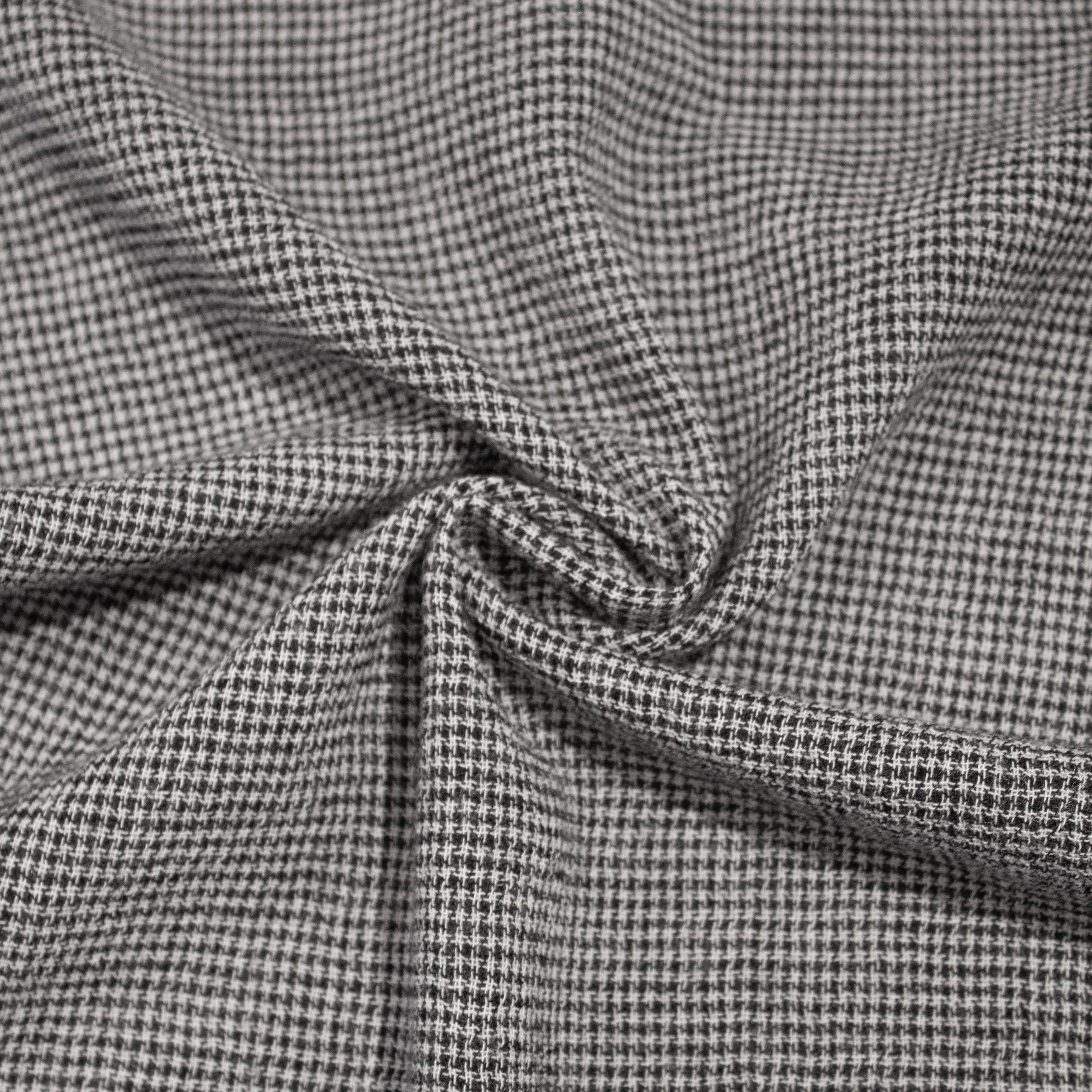 Tarik Black & White Pied de Poule Wool
