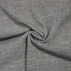 Tarik Black & White Pied de Poule Wool