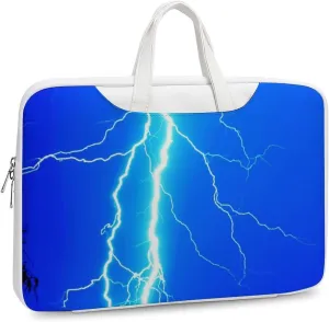 Thunderbolt Leather Bag Laptop Case Slim Water Resistant Computer Bags with Handle Briefcase for Work