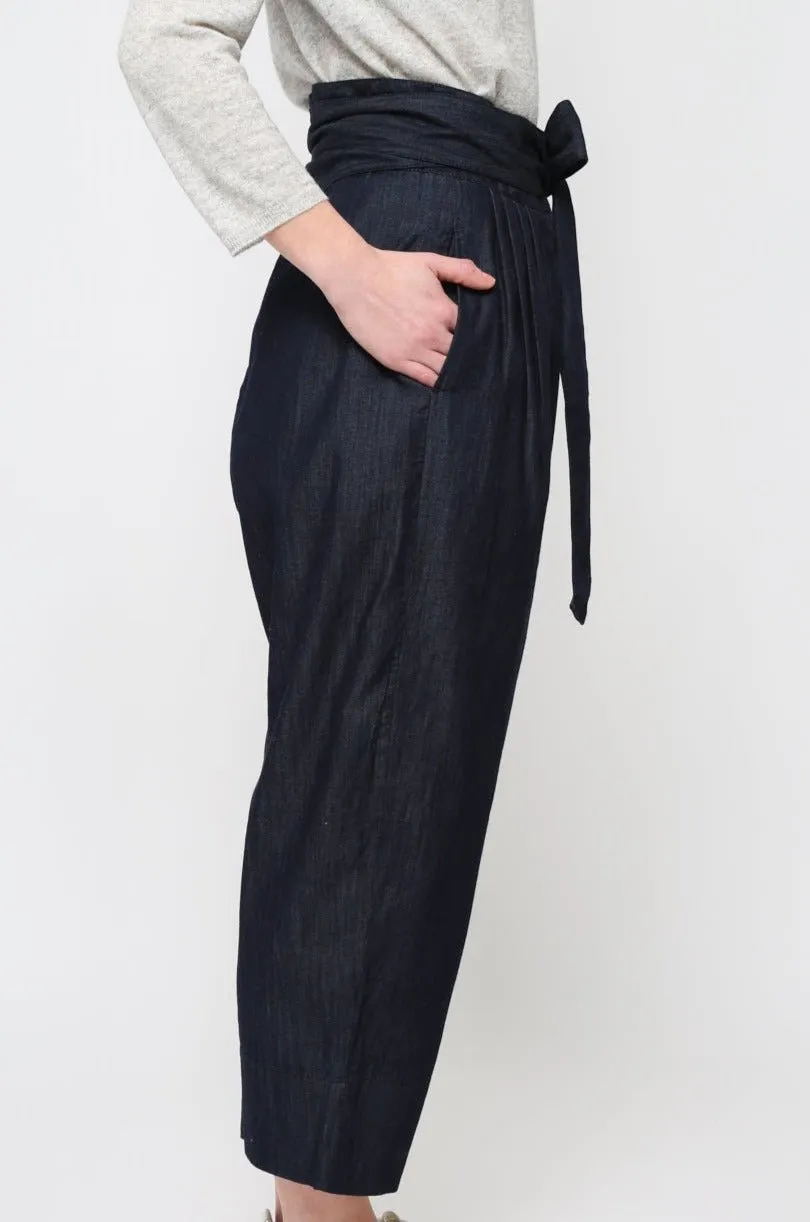 TIE PANT IN ITALIAN LIGHTWEIGHT DENIM