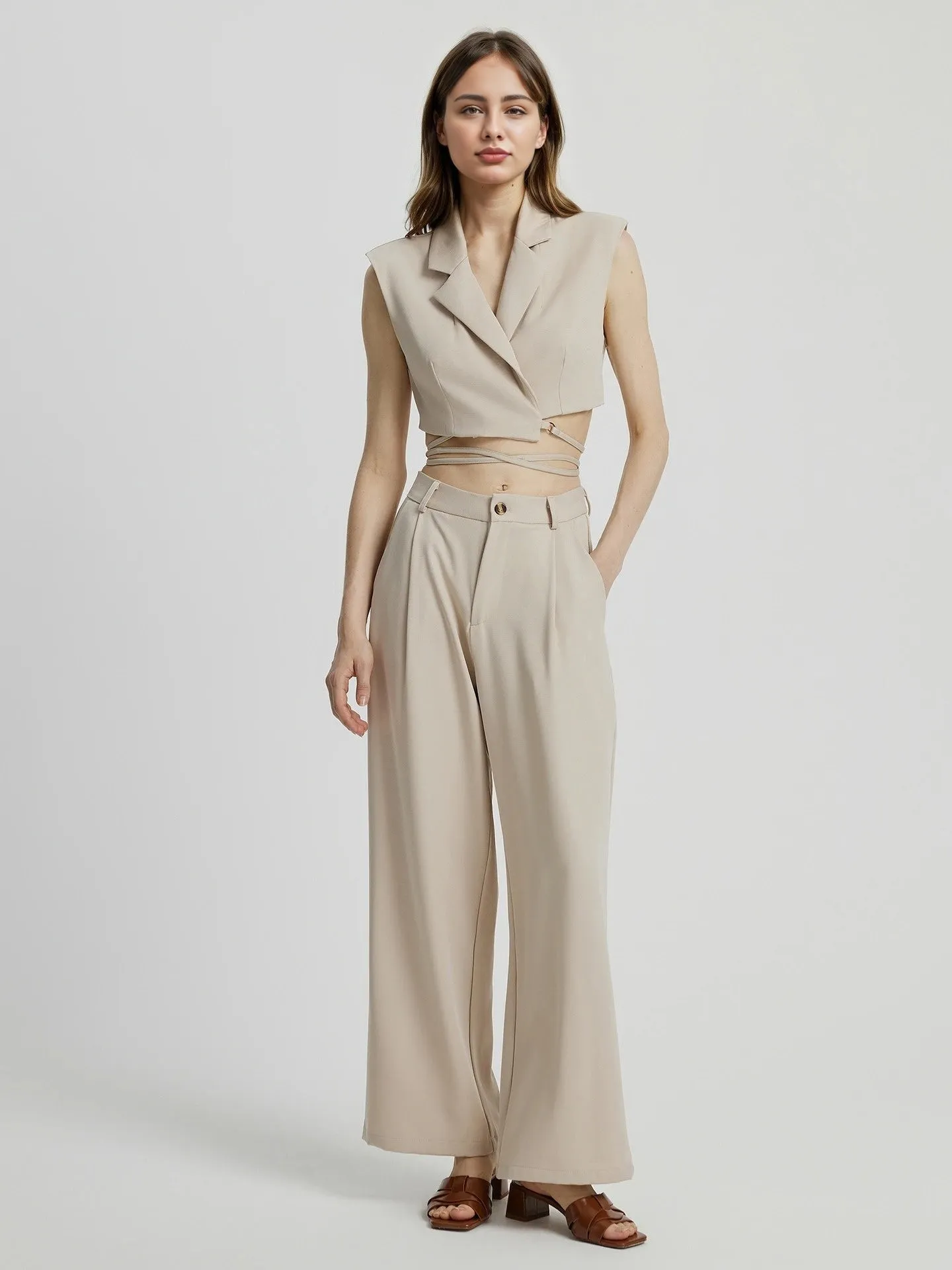 Tied Top And Trousers Co-ord Set