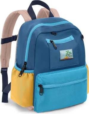 Toddler Backpack For Boys Girls 2-5, Preschool Kindergarten Backpack, Preschool Mini Backpacks For School & Travel, Navy Blue Green