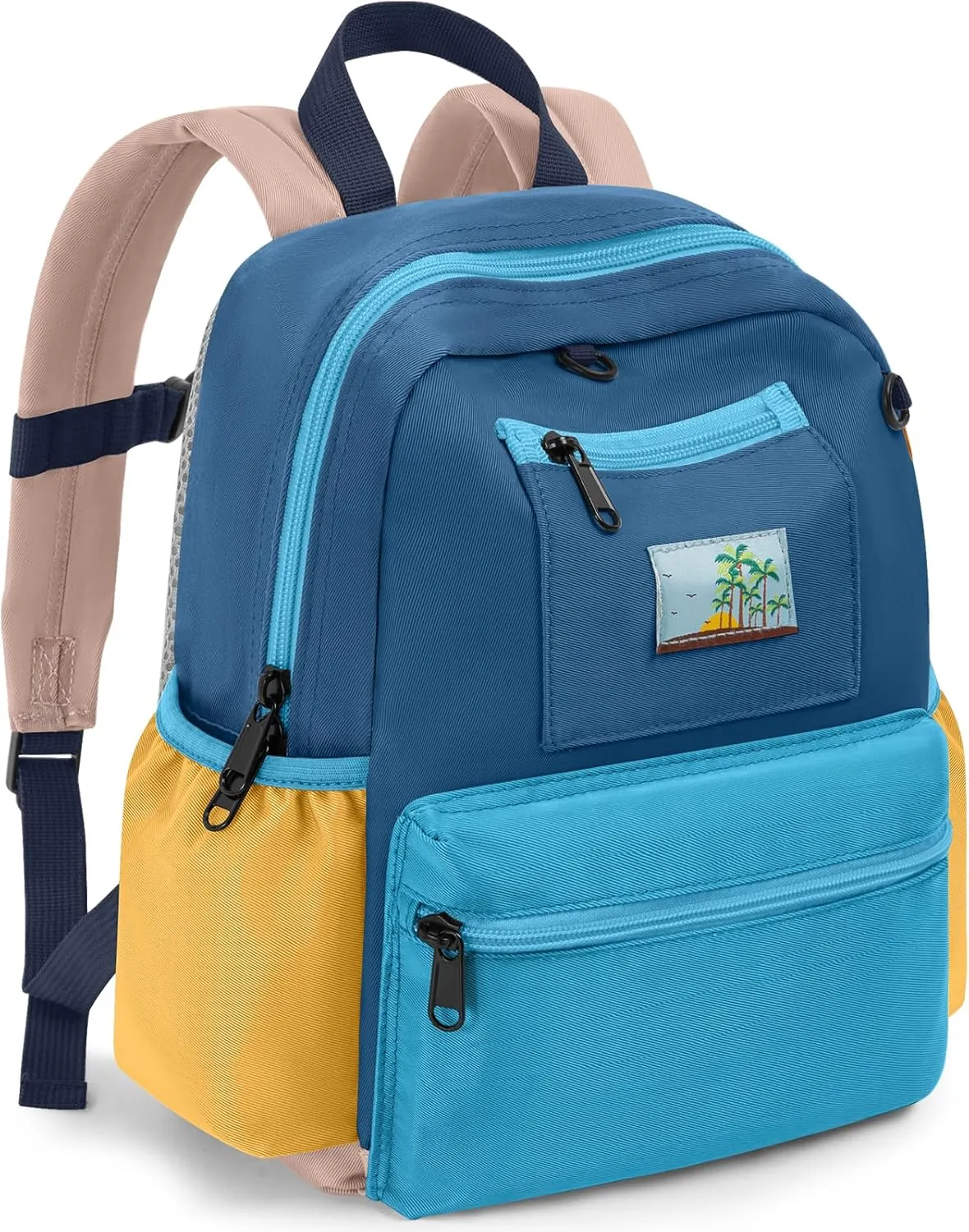 Toddler Backpack For Boys Girls 2-5, Preschool Kindergarten Backpack, Preschool Mini Backpacks For School & Travel, Navy Blue Green