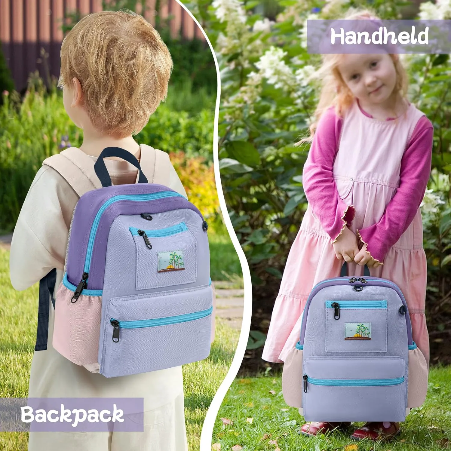 Toddler Backpack For Boys Girls 2-5, Preschool Kindergarten Backpack, Preschool Mini Backpacks For School & Travel, Purple