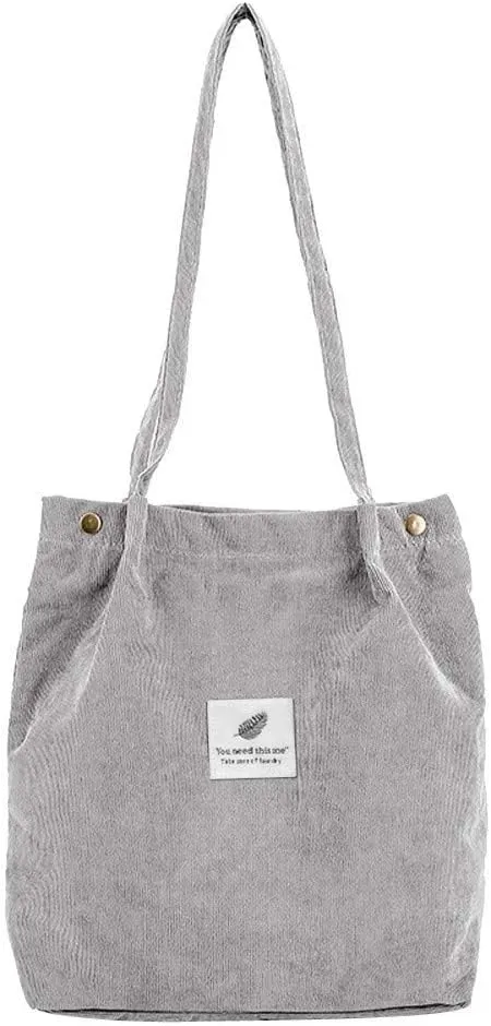 Tote Bag For Women Corduroy Shoulder Bags Travel Large Handbags Woman Satchel Hand Bag For Shopping Travel Essential T