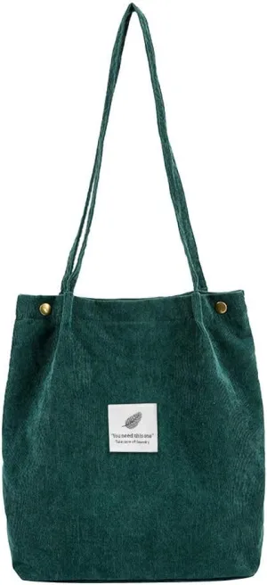 Tote Bag For Women Corduroy Shoulder Bags Travel Large Handbags Woman Satchel Hand Bag For Shopping Travel Essential