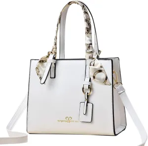 Tote Bag For Women Scarf Handle Handbags Ladies Purse Satchel Shoulder Bags Leather Bag For Mom Travel A