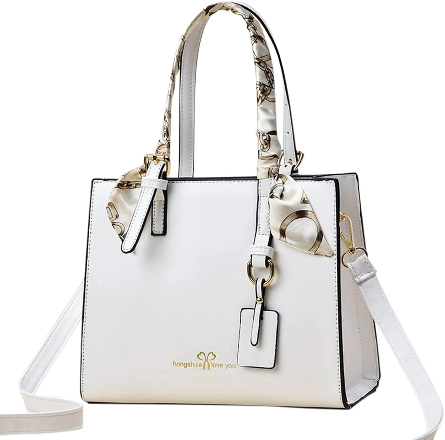 Tote Bag For Women Scarf Handle Handbags Ladies Purse Satchel Shoulder Bags Leather Bag For Mom Travel A