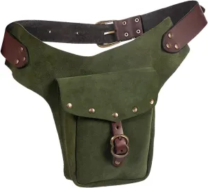 Tote Bag For Women Vintage Medieval Waist Pack Bag Leather Small Purse Leather Sporting Riding Hip Fanny Waist Cos Play L