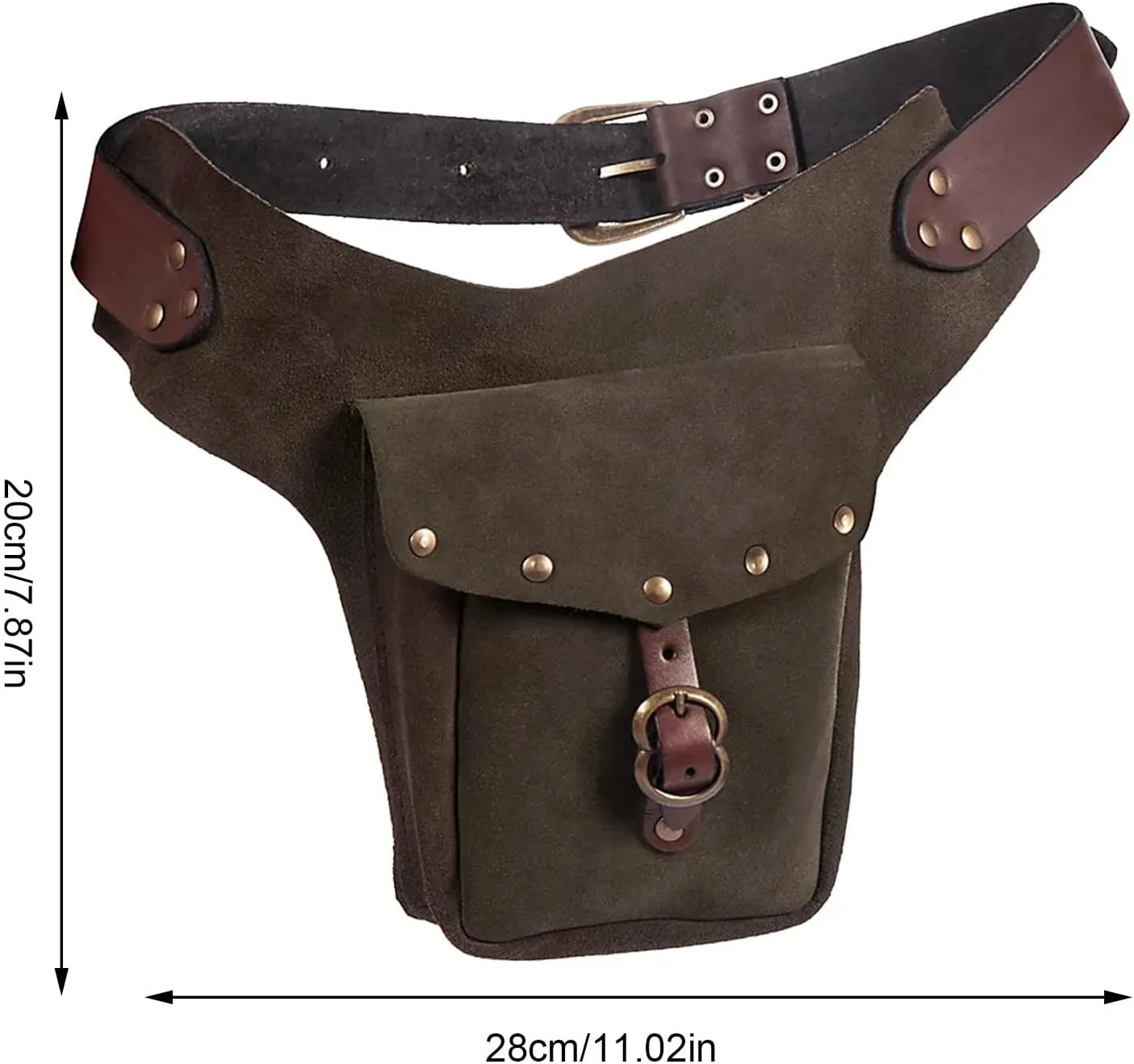 Tote Bag For Women Vintage Medieval Waist Pack Bag Leather Small Purse Leather Sporting Riding Hip Fanny Waist Cos Play Y