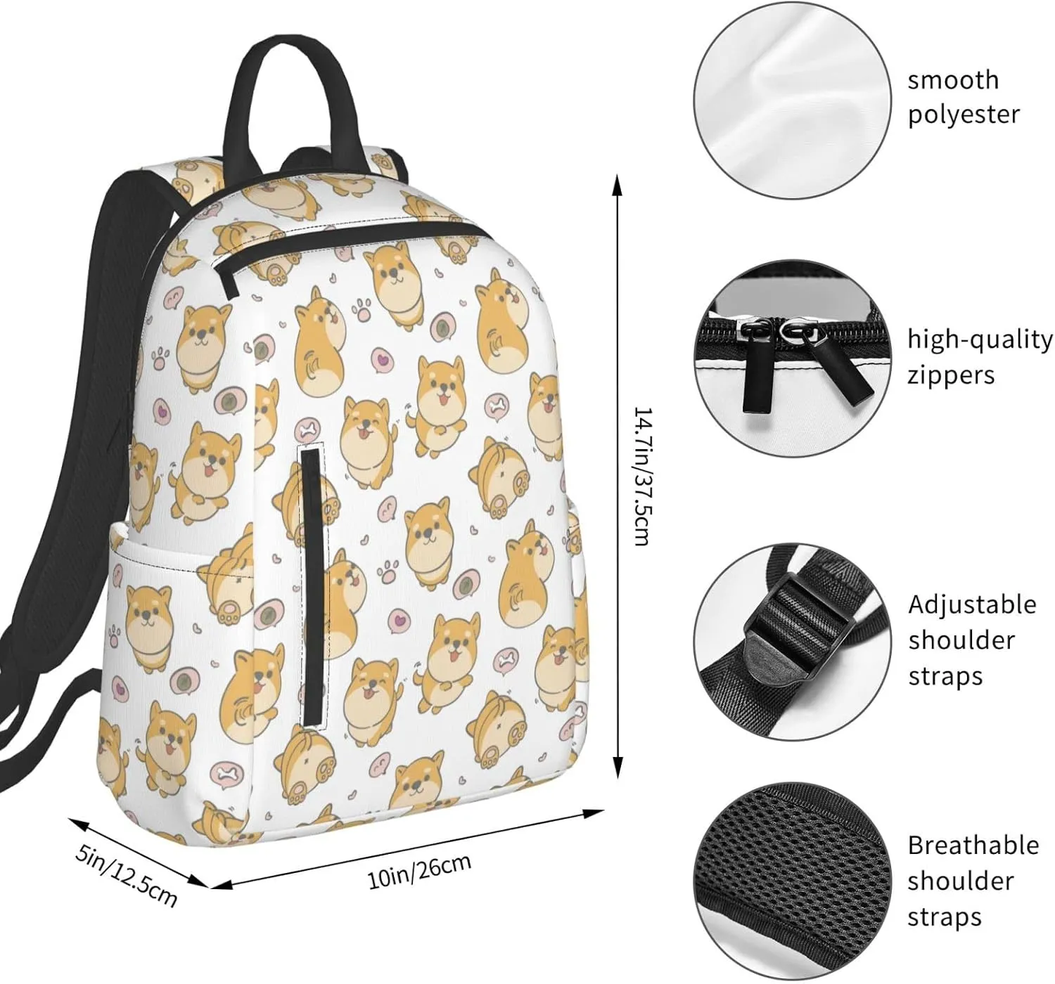 Travel Backpack for Women Men Dog Laptop Backpack Casual Daypack Backpacks