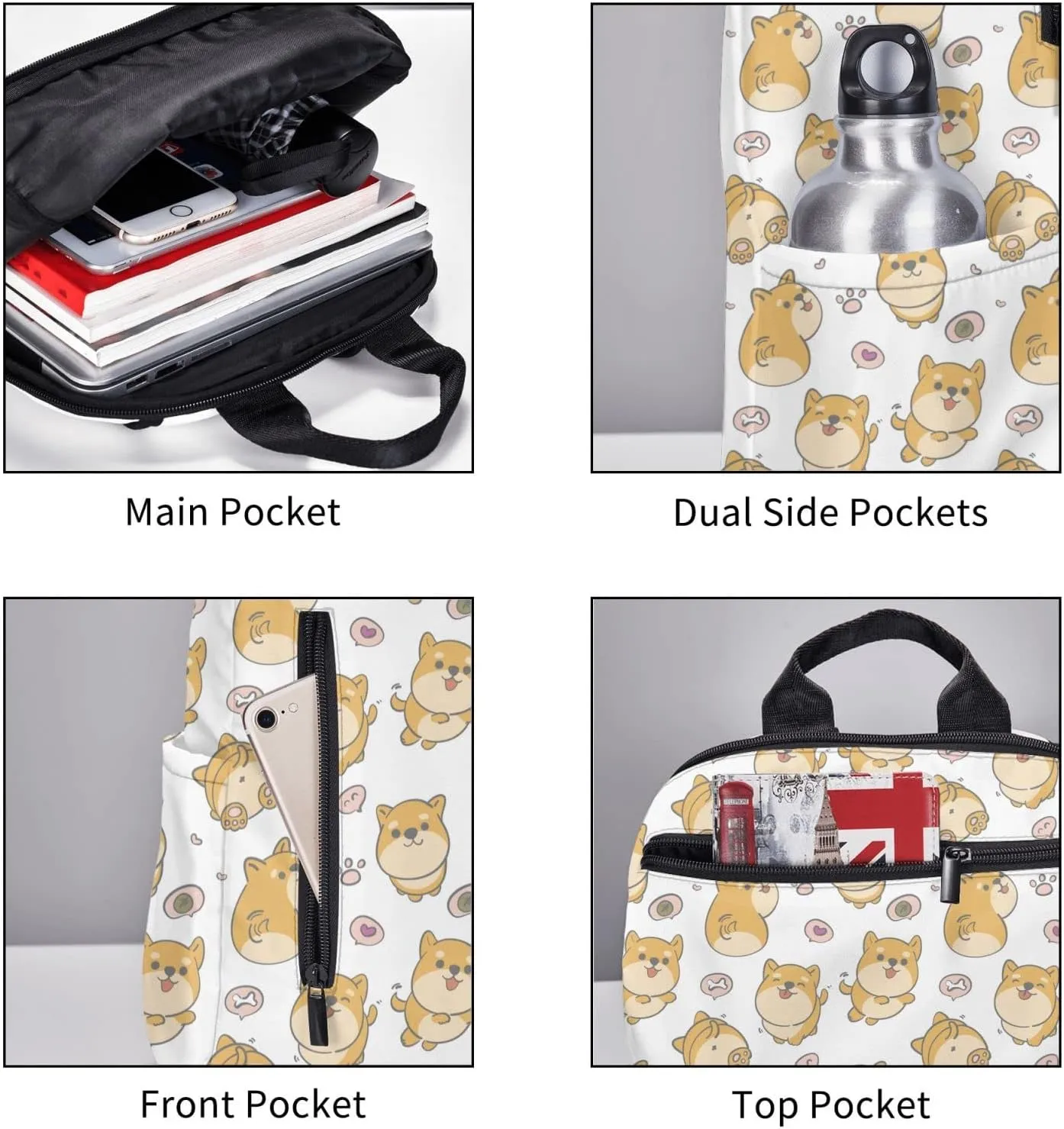 Travel Backpack for Women Men Dog Laptop Backpack Casual Daypack Backpacks