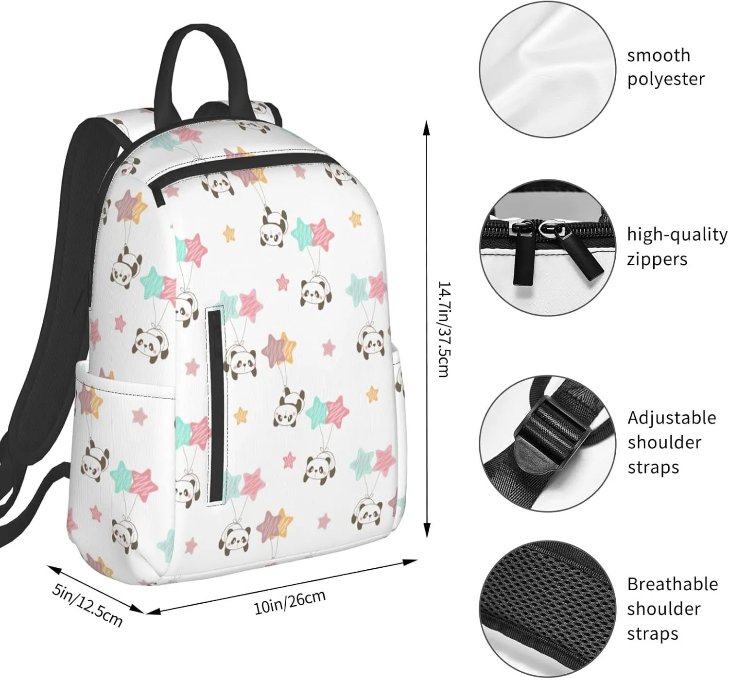 Travel Backpack for Women Men Panda Laptop Backpack Casual Daypack Backpacks