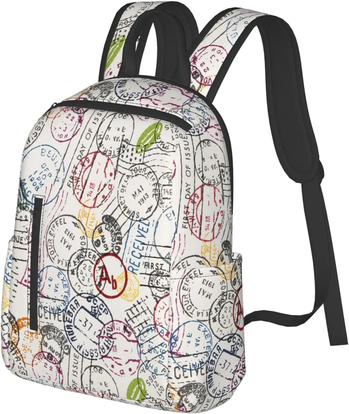 Travel Backpack for Women Men Stamps Laptop Backpack Casual Daypack Backpacks