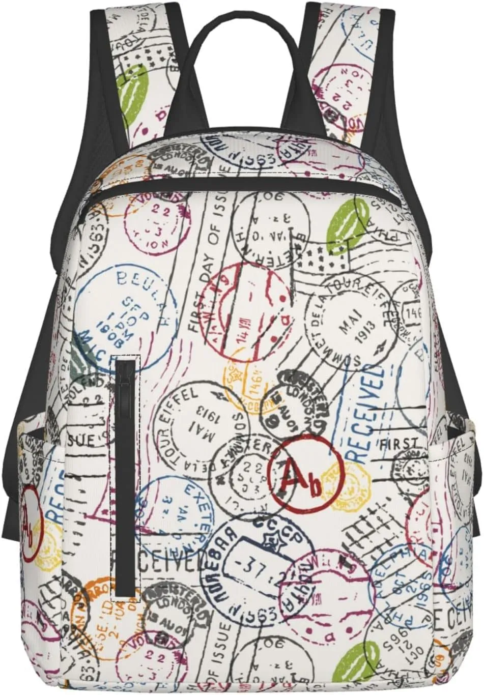 Travel Backpack for Women Men Stamps Laptop Backpack Casual Daypack Backpacks
