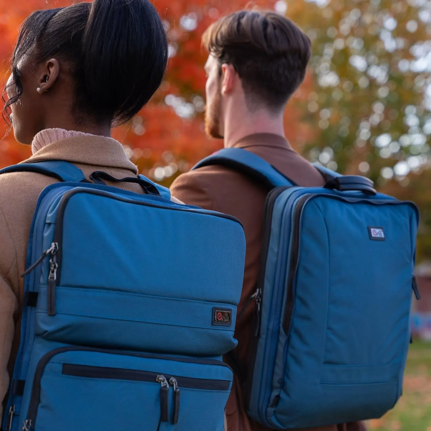 Trilogy Double Pack - World class multiple use backpack - expands into a weekender bag - splits into two seperate bags - handles two 17 laptops and two tablets (Blue)