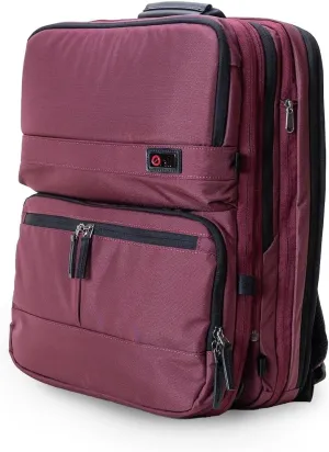 Trilogy Double Pack - World class multiple use backpack - expands into a weekender bag - splits into two seperate bags - handles two 17 laptops and two tablets (Red)