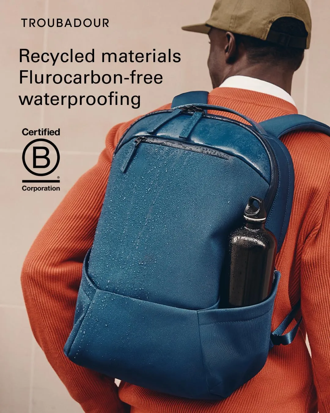 Troubadour Apex Backpack 3.0  Premium Waterproof Laptop Backpack Fits Up to 17  Ergonomic Design for Work and Travel  Stylish Backpack with 5-Year Guarantee - Blue