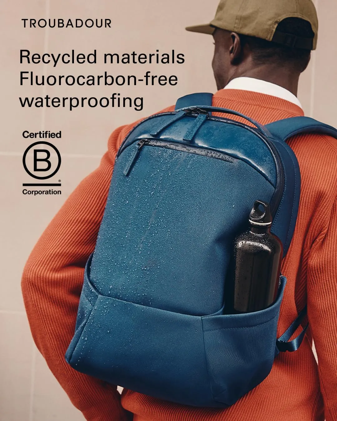 Troubadour Apex Backpack 3.0  Premium Waterproof Laptop Backpack Fits Up to 17  Ergonomic Design for Work and Travel  Stylish Backpack with 5-Year Guarantee - Blue