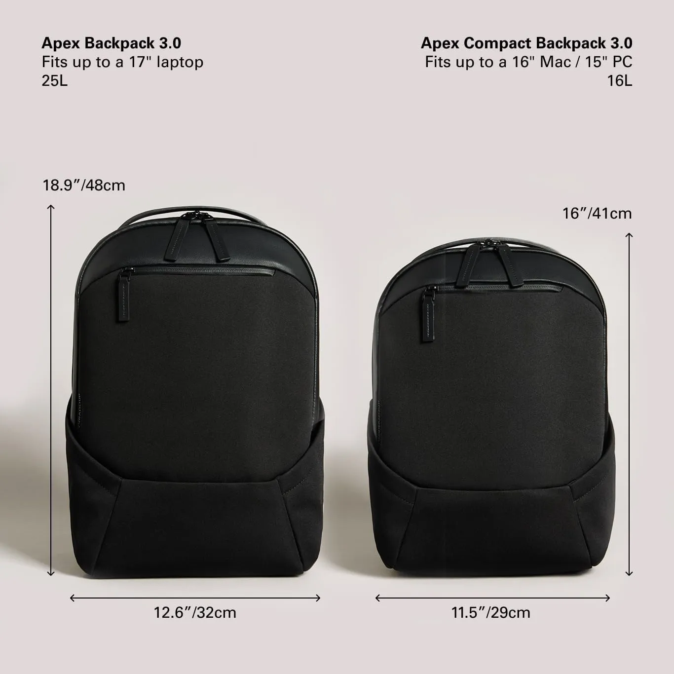Troubadour Apex Backpack 3.0 - Premium Waterproof Laptop Backpack Fits Up to 17" - Ergonomic Design for Work and Travel - Stylish Backpack with 5-Year Guarantee - Black