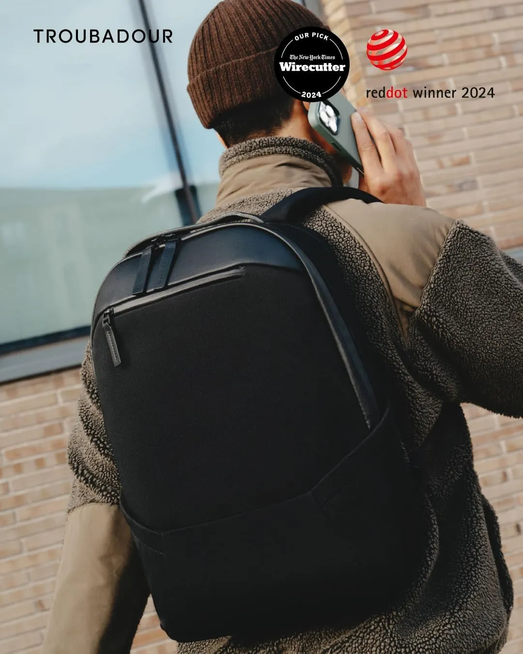 Troubadour Apex Backpack 3.0 - Premium Waterproof Laptop Backpack Fits Up to 17" - Ergonomic Design for Work and Travel - Stylish Backpack with 5-Year Guarantee - Black