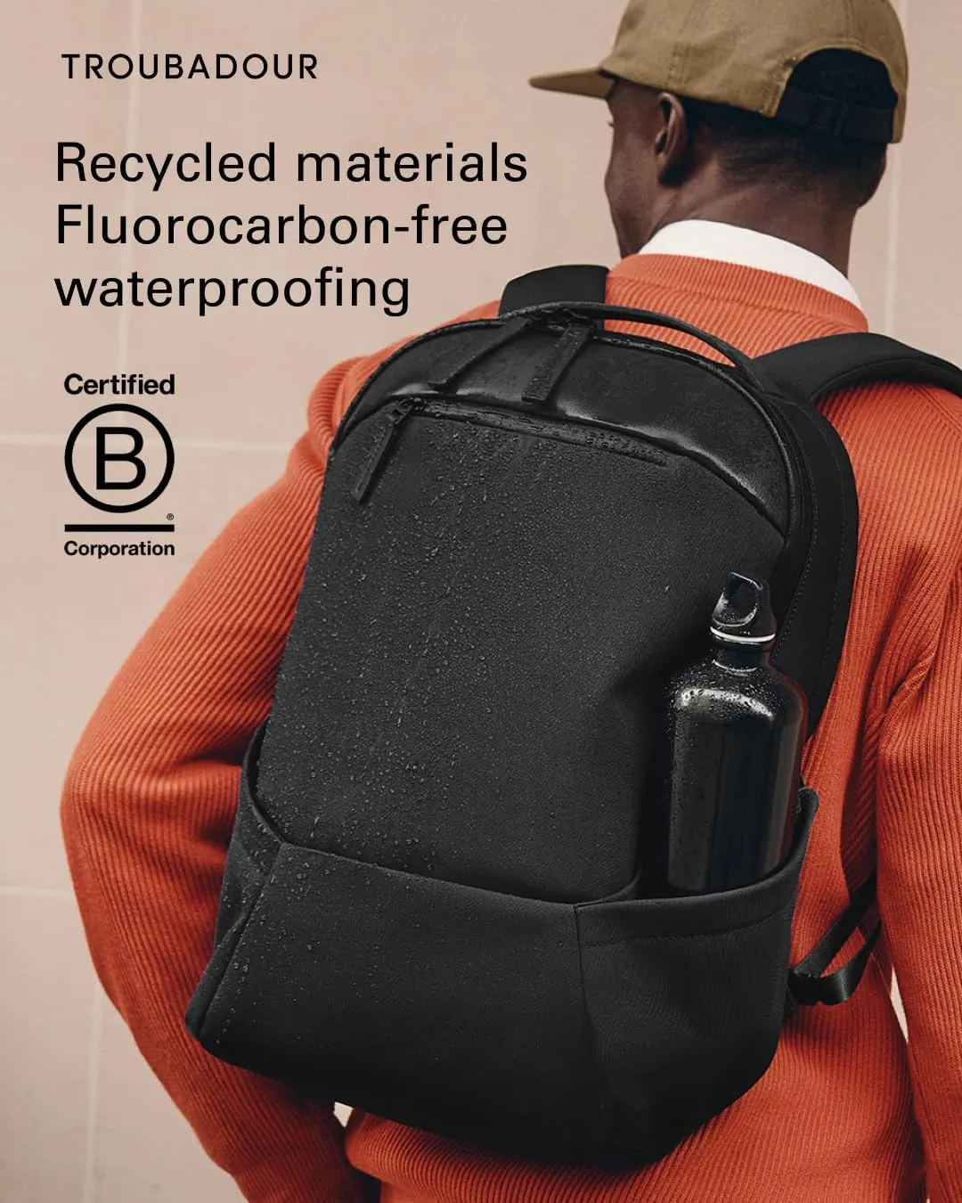 Troubadour Apex Backpack 3.0 - Premium Waterproof Laptop Backpack Fits Up to 17" - Ergonomic Design for Work and Travel - Stylish Backpack with 5-Year Guarantee - Black