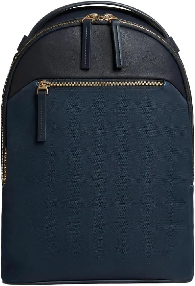 Troubadour Ember Backpack - Waterproof, Lightweight, Durable - Padded 16" Laptop Pocket - Breathable Back Panel - Ergonomic Design - Trolley Sleeve - Luxurious Grab Handle - Navy