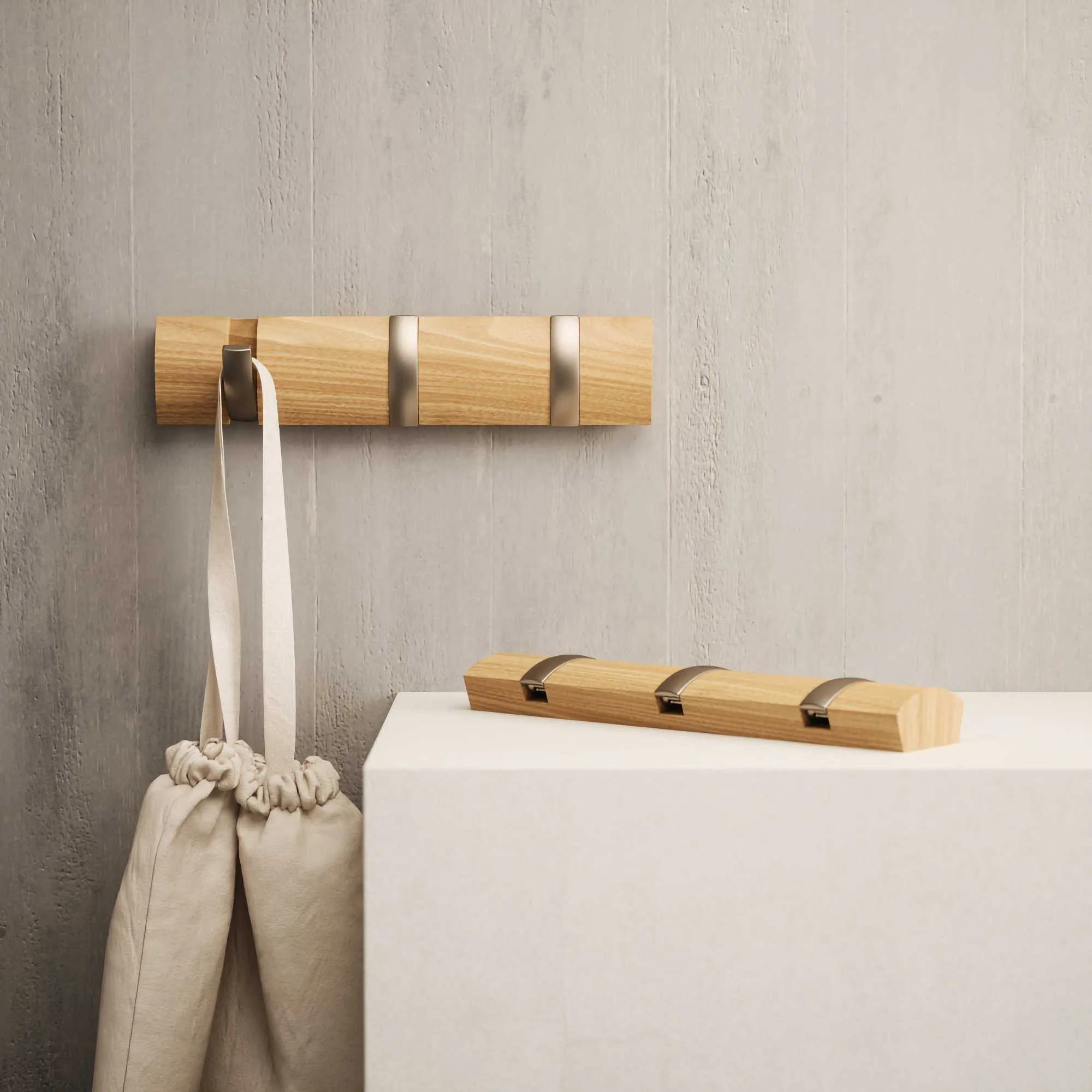 Umbra Flip 3 Wall Hook , Natural