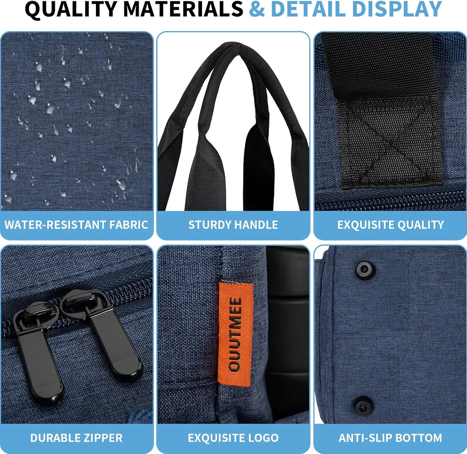 Utility Tote Bag for Women, Multi Pockets Shoulder Bag with Zipper, Laptop Handbag for Teacher, Working Women, Nurses
