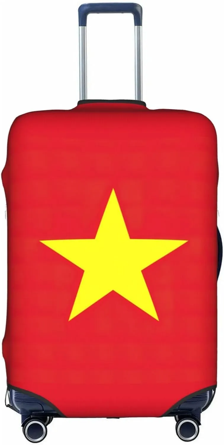Vietnamese flag Print Washable Suitcase Cover Protective Luggage Cover Anti Scratch Travel Gear Protector