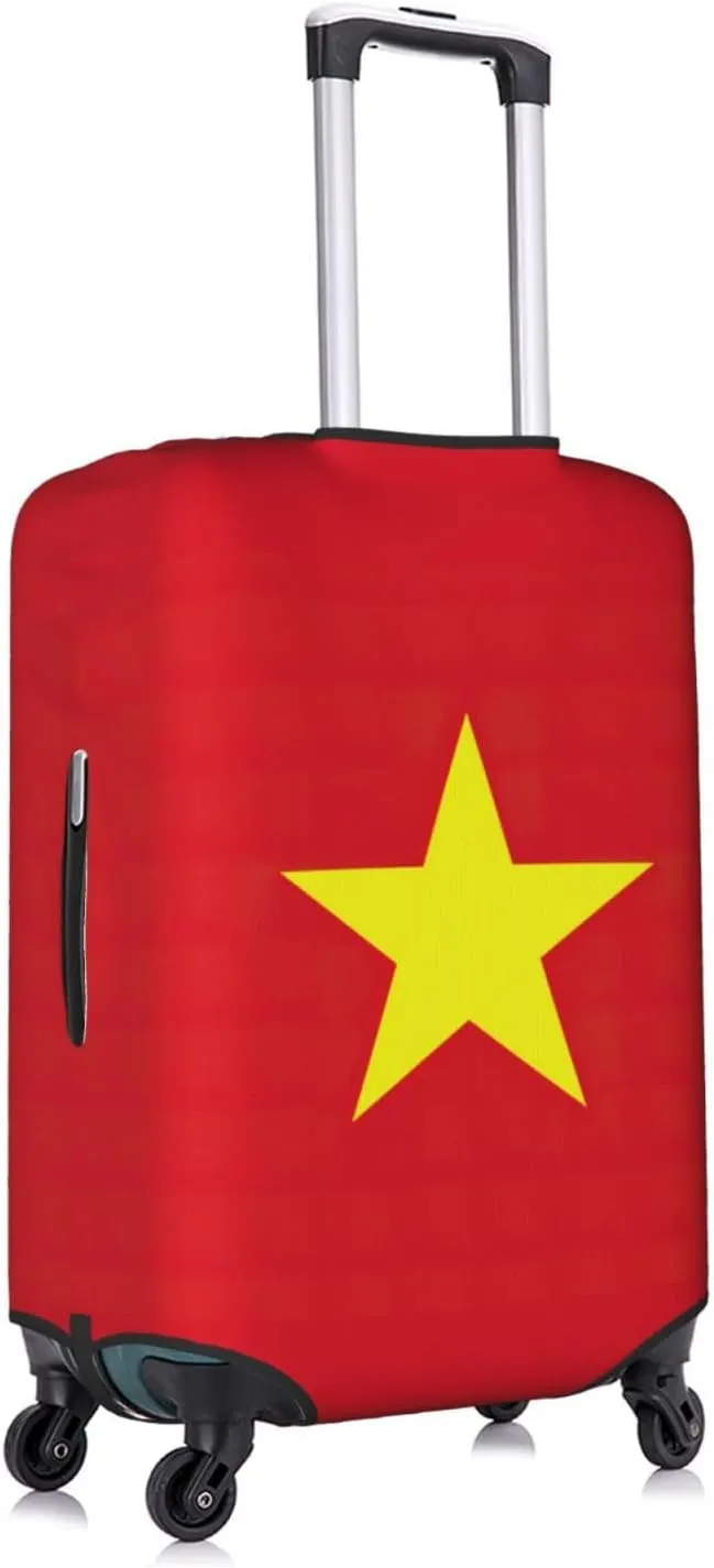 Vietnamese flag Print Washable Suitcase Cover Protective Luggage Cover Anti Scratch Travel Gear Protector