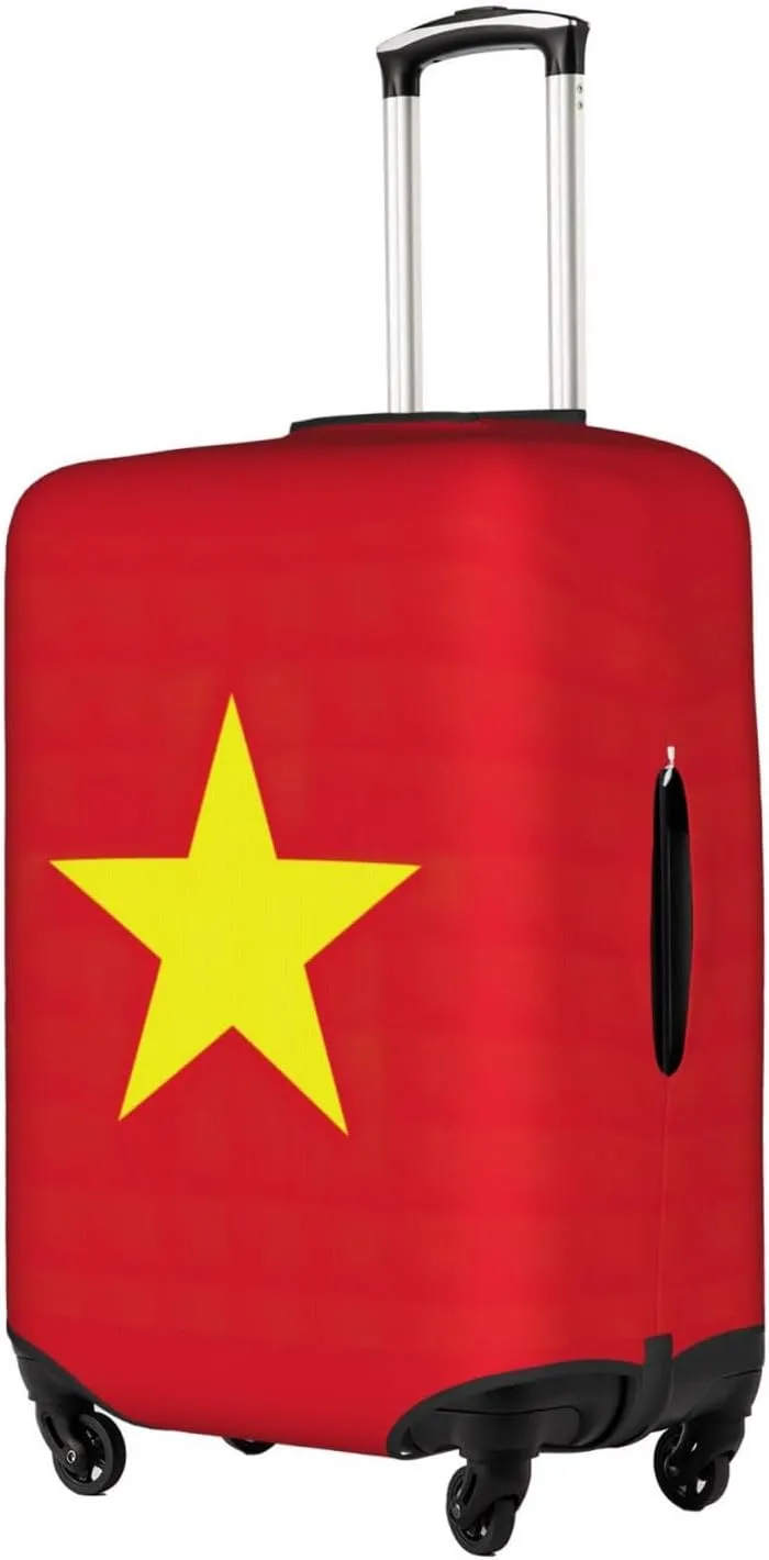Vietnamese flag Print Washable Suitcase Cover Protective Luggage Cover Anti Scratch Travel Gear Protector
