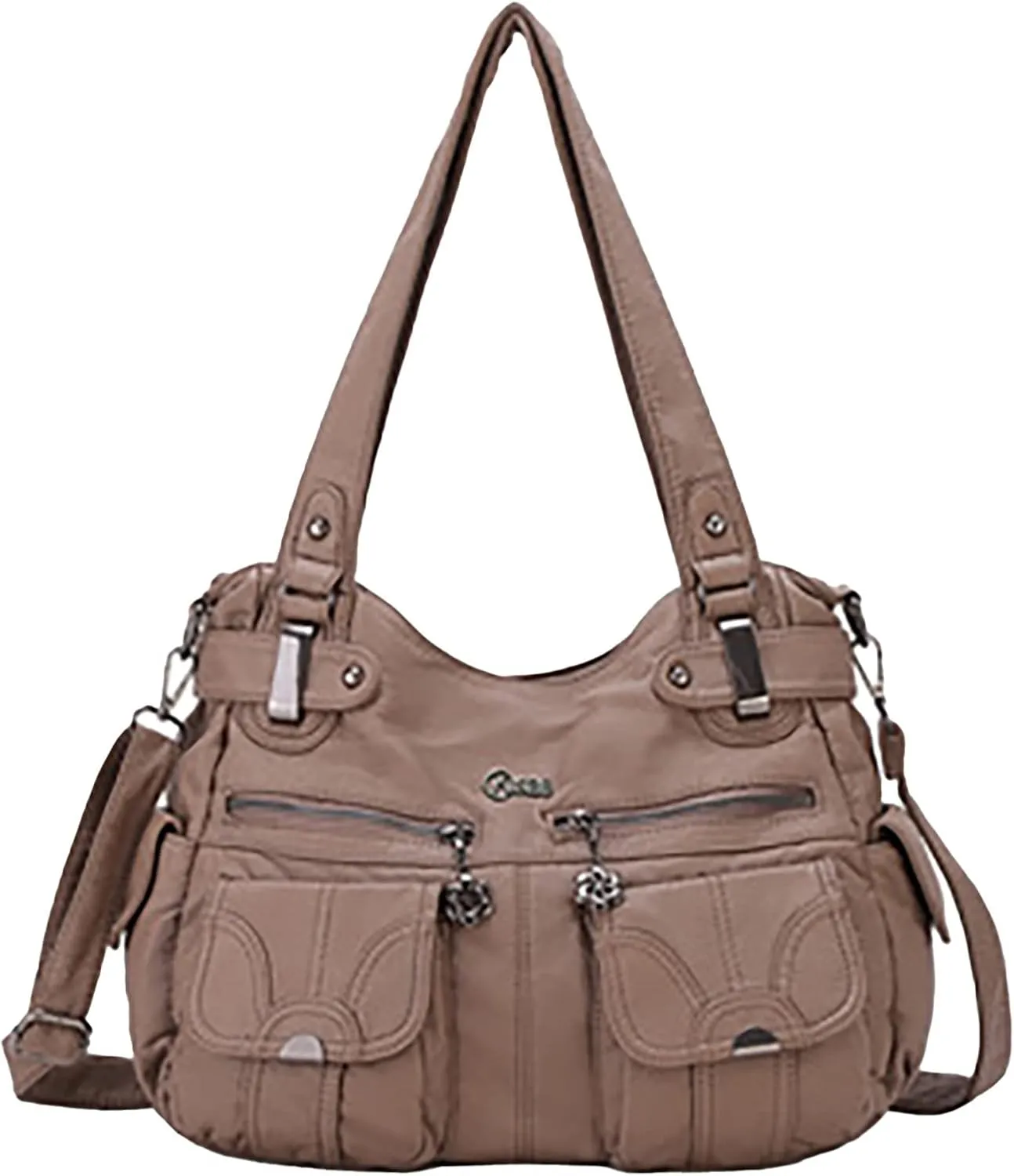 Vintage Handbag Foreign Trade Fashion Women's Shoulder Bag European And Large Capacity PU Portable Shoulder Bag