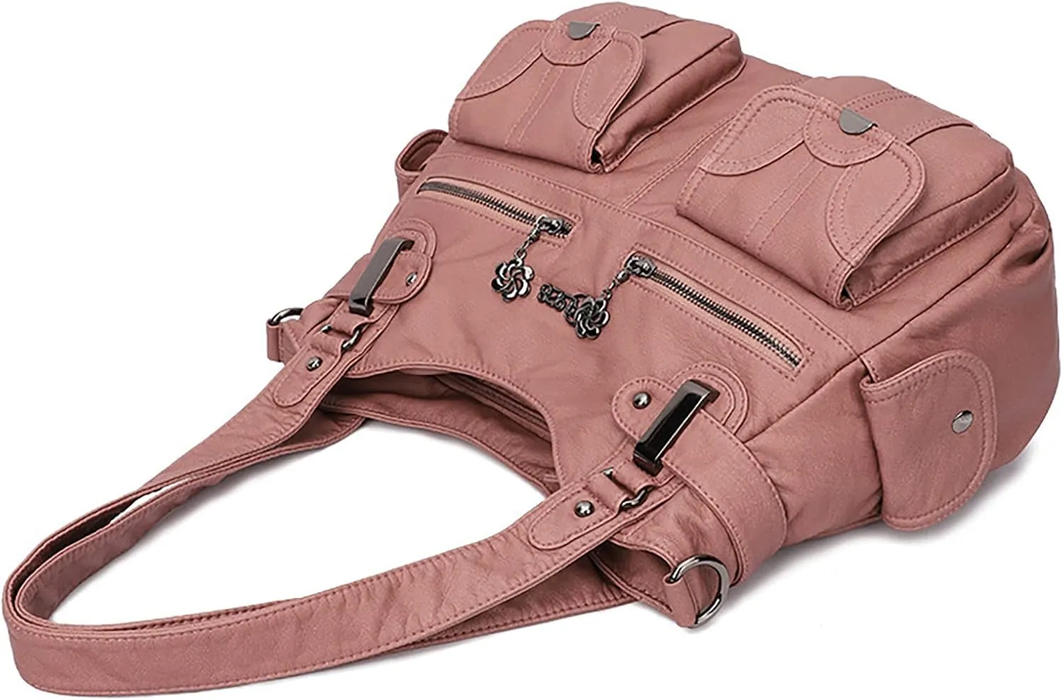 Vintage Handbag Foreign Trade Fashion Women's Shoulder Bag European And Large Capacity PU Portable Shoulder Bag