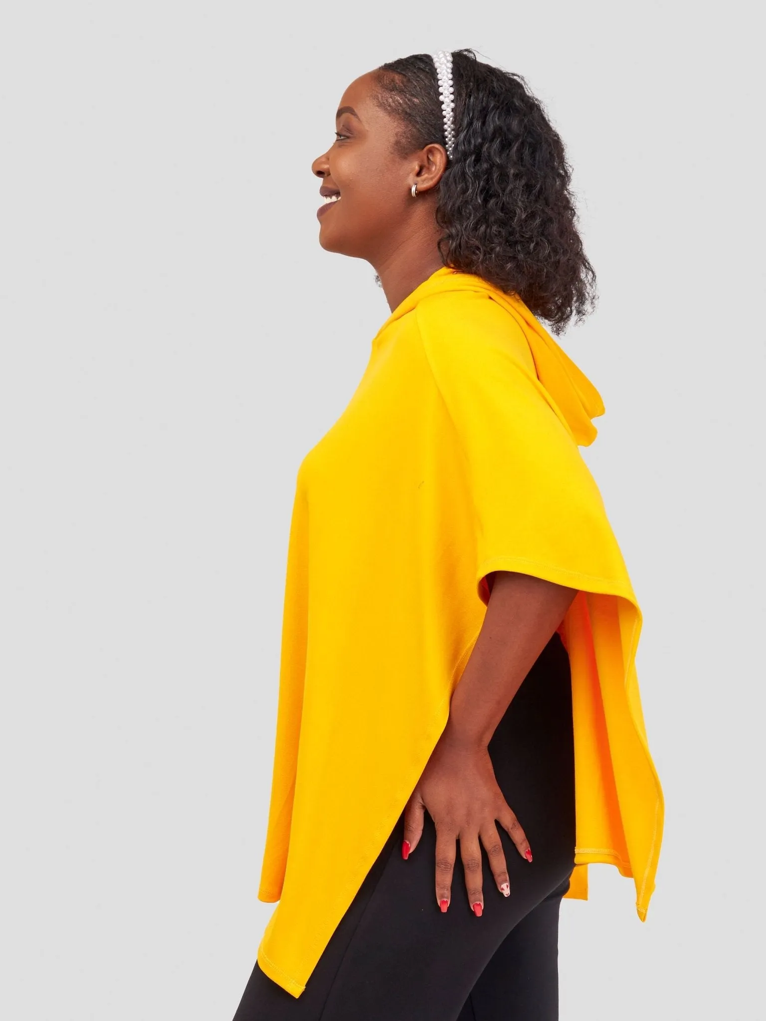 Vivo Jira Hooded Poncho - Safron