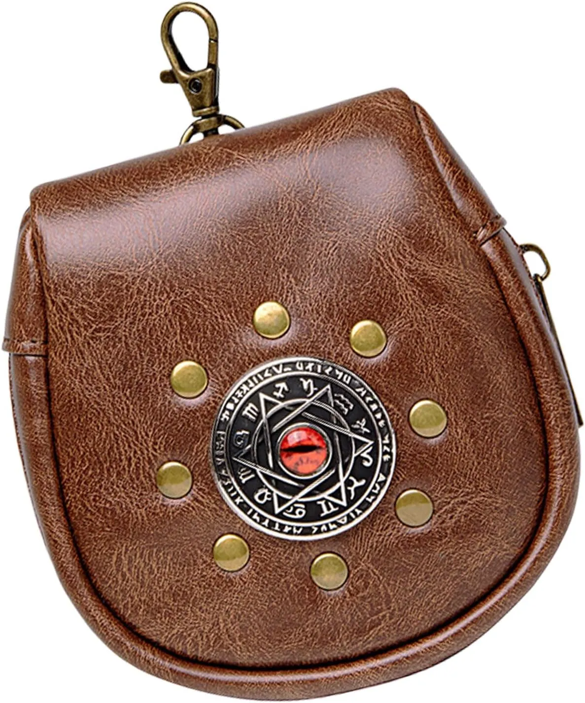 Waist bag,Medieval Embossed PU Leather Belt Pouches Retro Coin Purse for Halloween Party Costume Costume Accessory