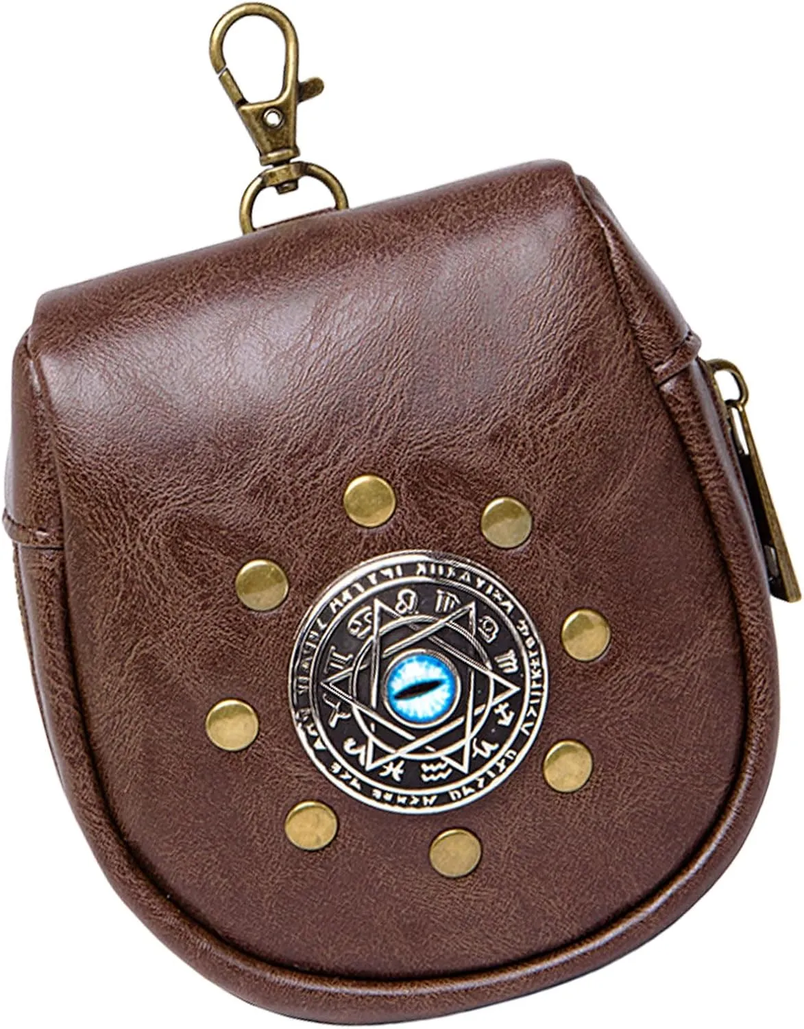 Waist bag,Medieval Embossed PU Leather Belt Pouches Retro Coin Purse for Halloween Party Costume Costume Accessory