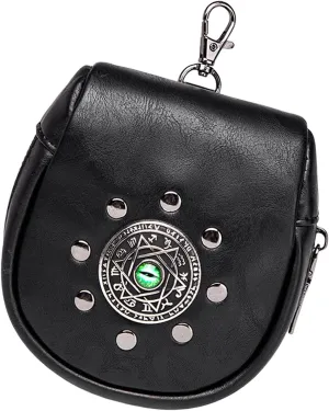 Waist bag,Medieval Embossed PU Leather Belt Pouches Retro Coin Purse for Halloween Party Costume Costume Accessory