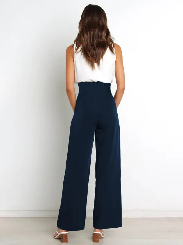 Wide Leg Trousers - Chic And Fun Belted