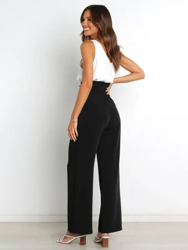 Wide Leg Trousers - Chic And Fun Belted