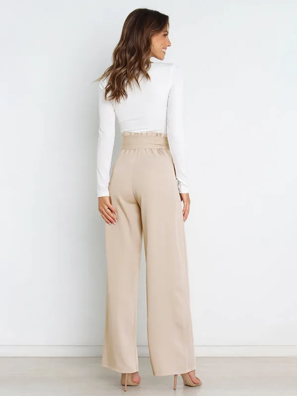 Wide Leg Trousers - Chic And Fun Belted