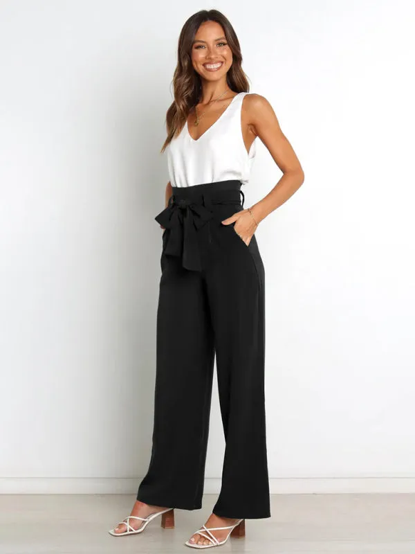 Wide Leg Trousers - Chic And Fun Belted