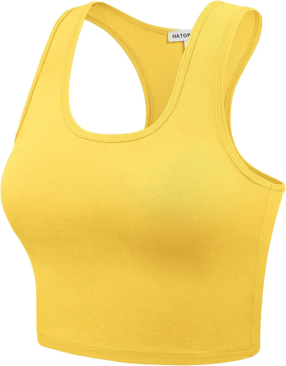 Women's Sleeveless Racerback Crop Camisole Tank Tops Cotton Basic Shirts