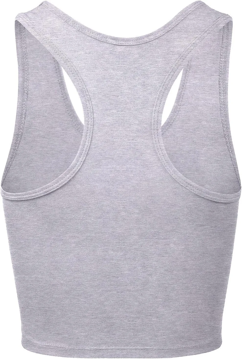 Women's Sleeveless Racerback Crop Camisole Tank Tops Cotton Basic Shirts