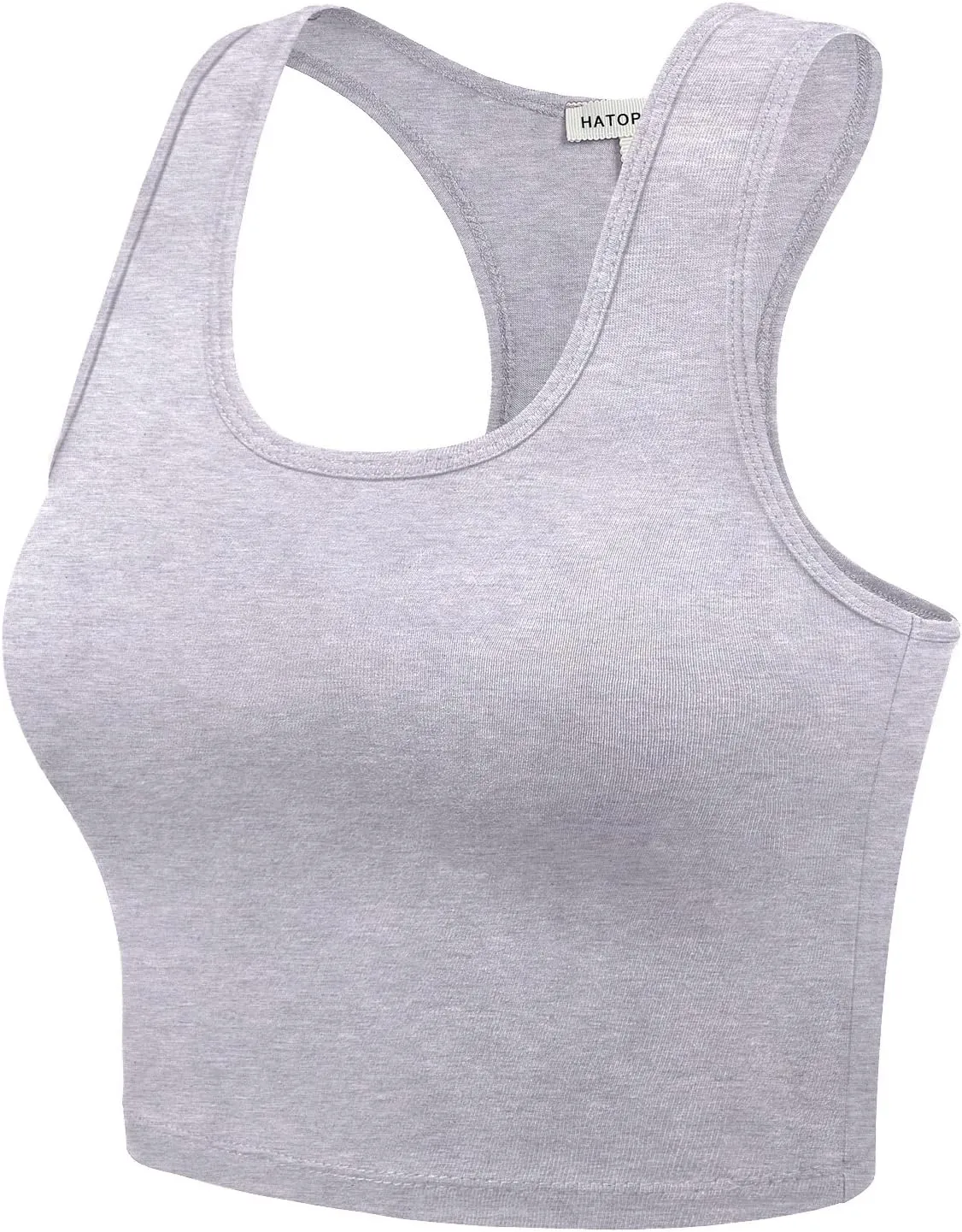 Women's Sleeveless Racerback Crop Camisole Tank Tops Cotton Basic Shirts